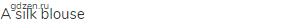 a silk blouse 
