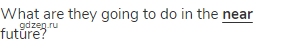 What are they going to do in the <strong> <span class="under">near</span></strong> future?