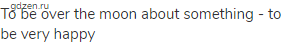 to be over the moon about something - to be very happy
