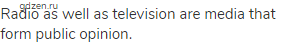 Radio as well as television are media that form public opinion.