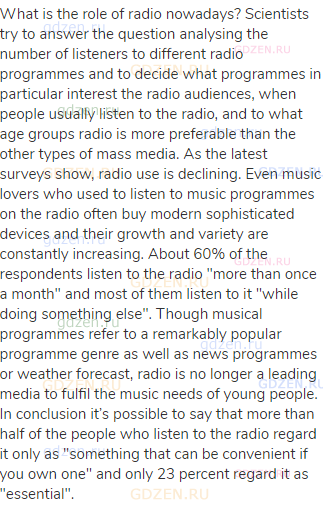 What is the role of radio nowadays? Scientists try to answer the question analysing the number of