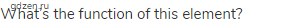 What&rsquo;s the function of this element?