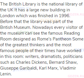 The British Library is the national library of the UK It has a large new building in London which