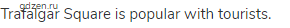 Trafalgar Square is popular with tourists.