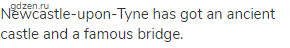 Newcastle-upon-Tyne has got an ancient castle and a famous bridge.