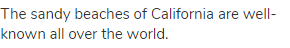 The sandy beaches of California are well-known all over the world.