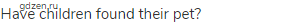 Have children found their pet?