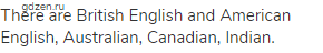 There are British English and American English, Australian, Canadian, Indian. 