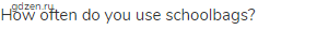 How often do you use schoolbags?