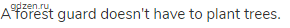 A forest guard doesn't have to plant trees.