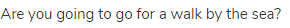 Are you going to go for a walk by the sea?