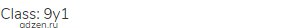 Class: 9y1
