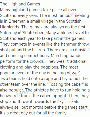 The Highland Games<br>
