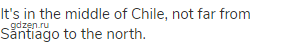 It's in the middle of Chile, not far from Santiago to the north. 