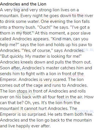 <strong>Androcles and the Lion</strong><br>