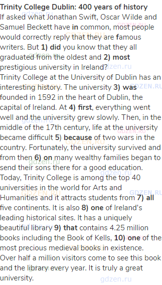<strong>Trinity College Dublin: 400 years of history</strong><br>
