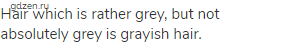 Hair which is rather grey, but not absolutely grey is grayish hair.